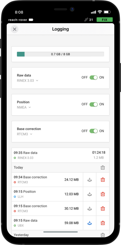 emlid reach M+ / emlid reach m2 / reachview app 3