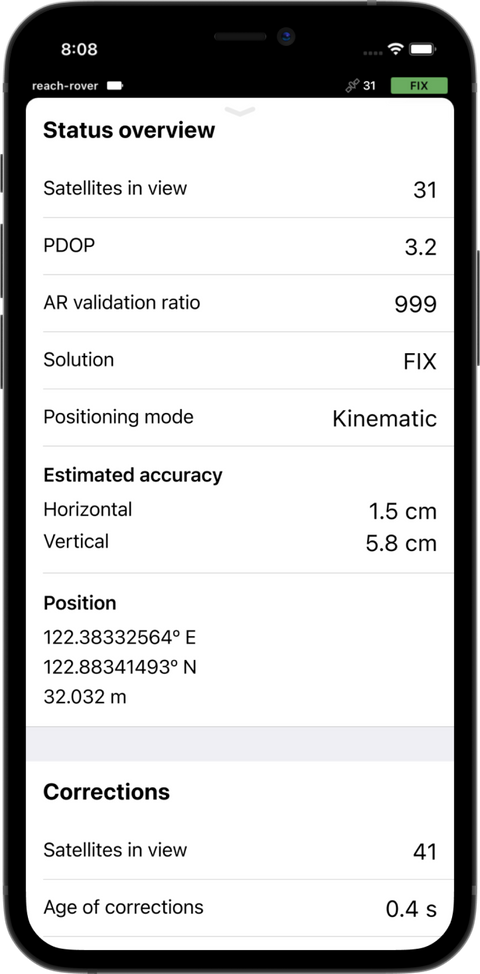 emlid reach M+ / emlid reach m2 / reachview app 3