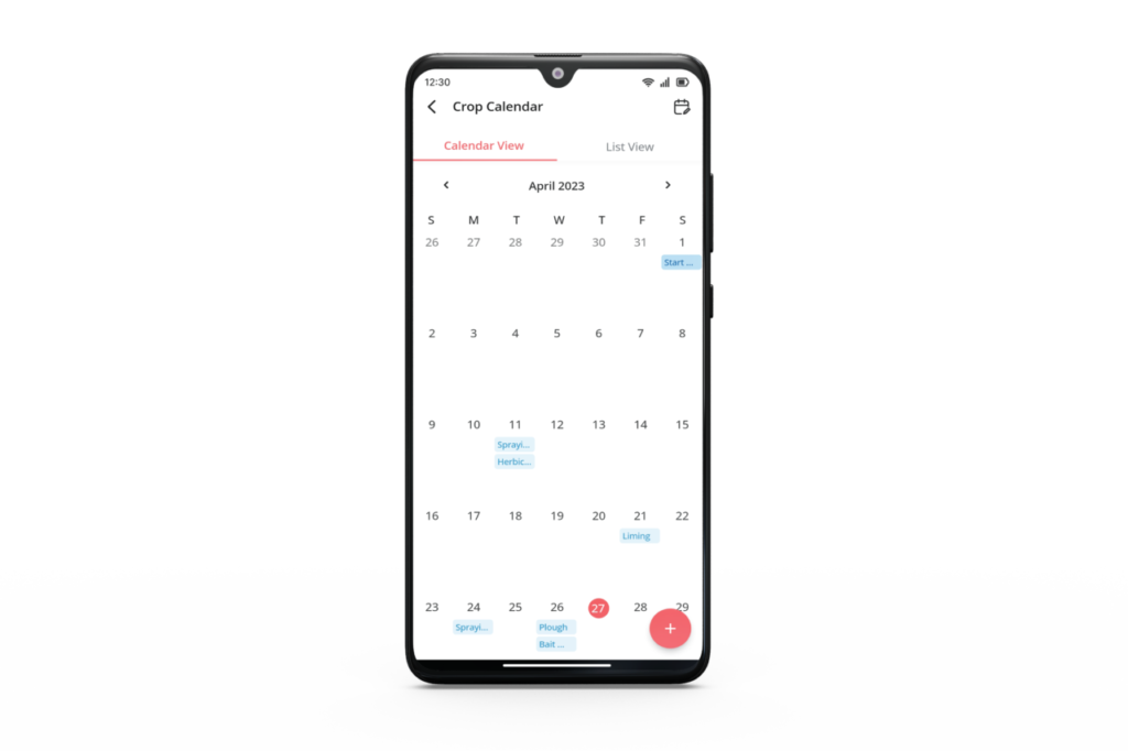 aonic app calendar