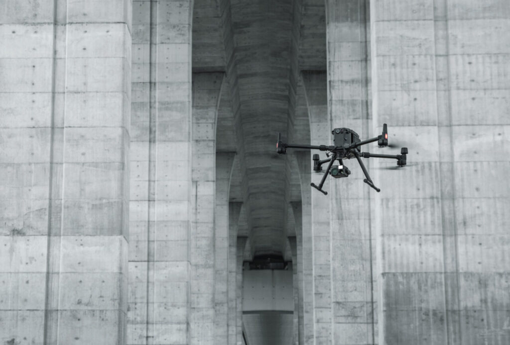 Drone inspection under bridge