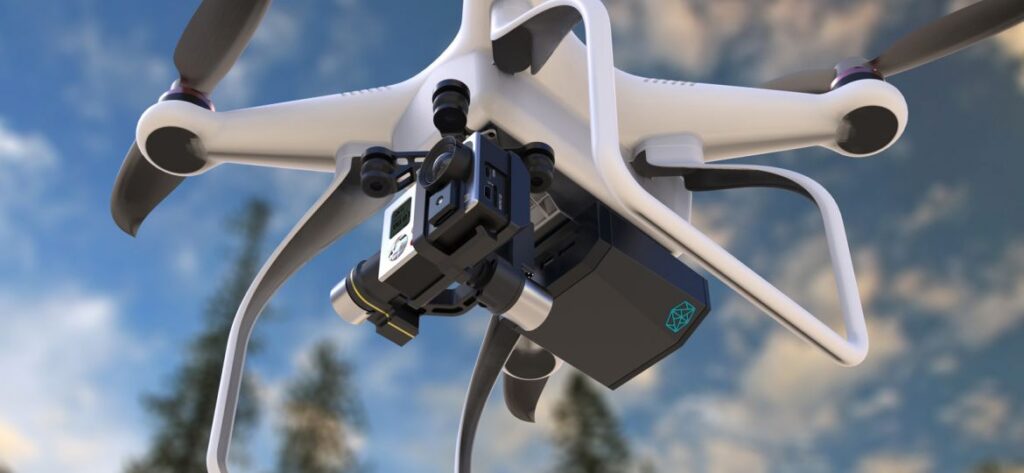 autonomous drone equipped with LiDAR payload
