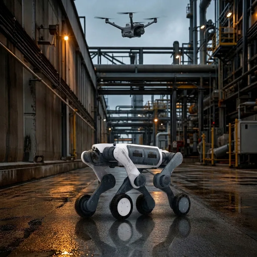 Remote inspection at an industrial site