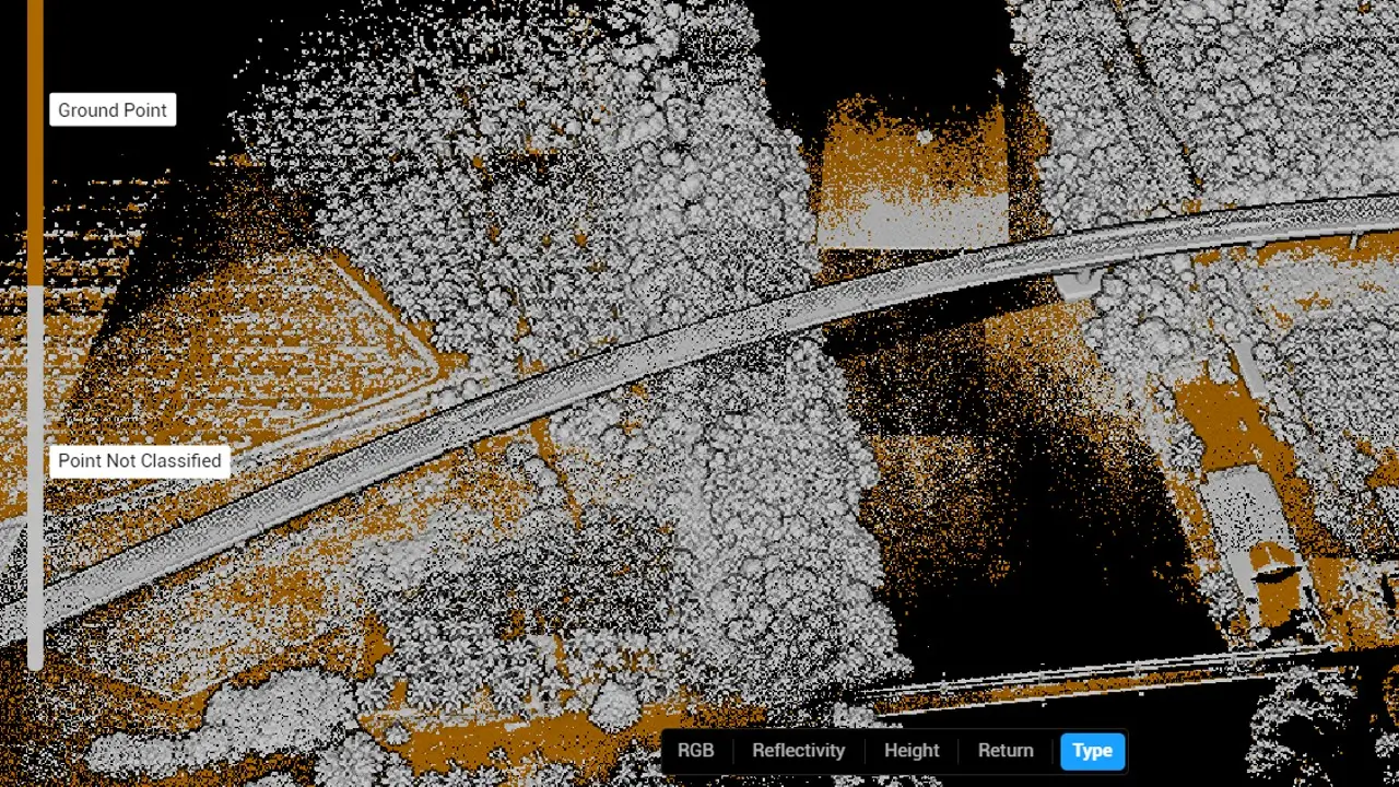 ข้อมูลจุด LiDAR (Point Cloud) ความละเอียดสูง